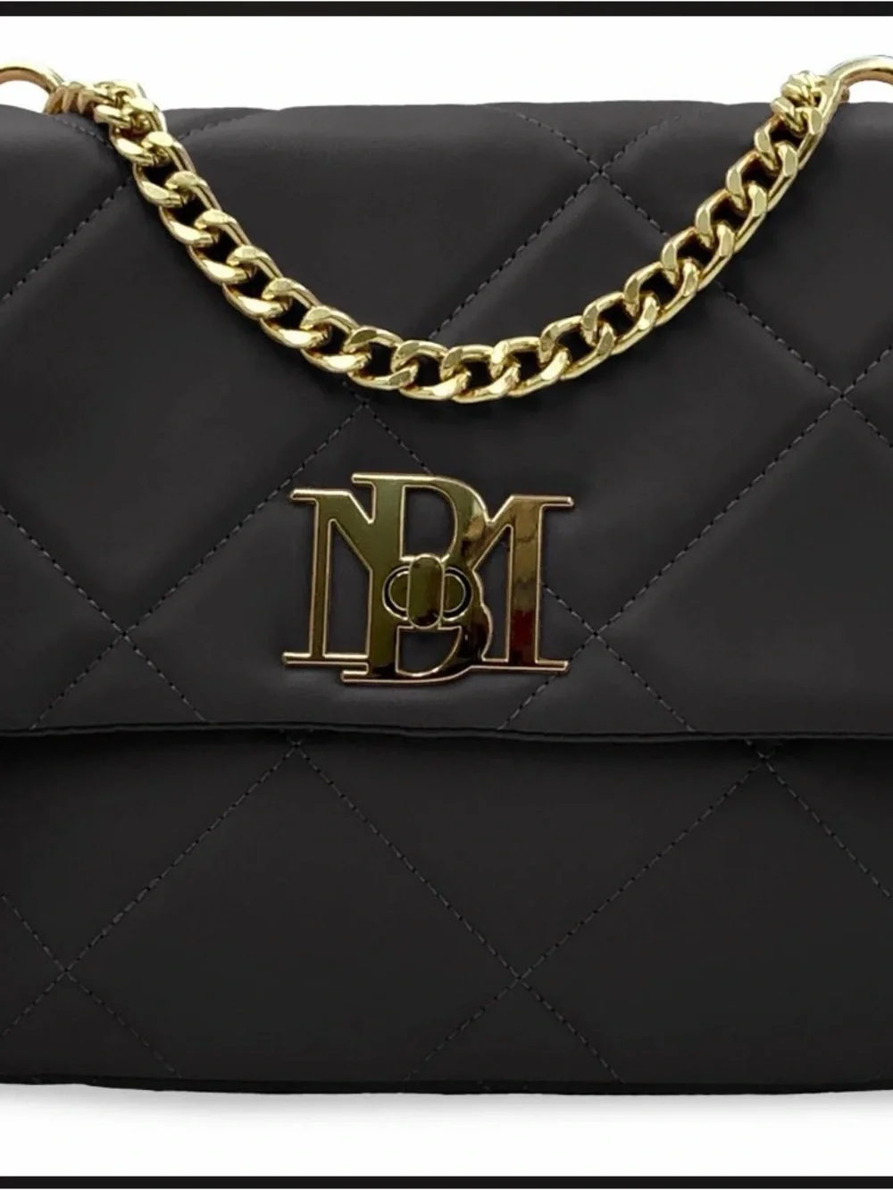 Badgley Mischka Black Quilted Crossbody Bag - Picture 4 of 7